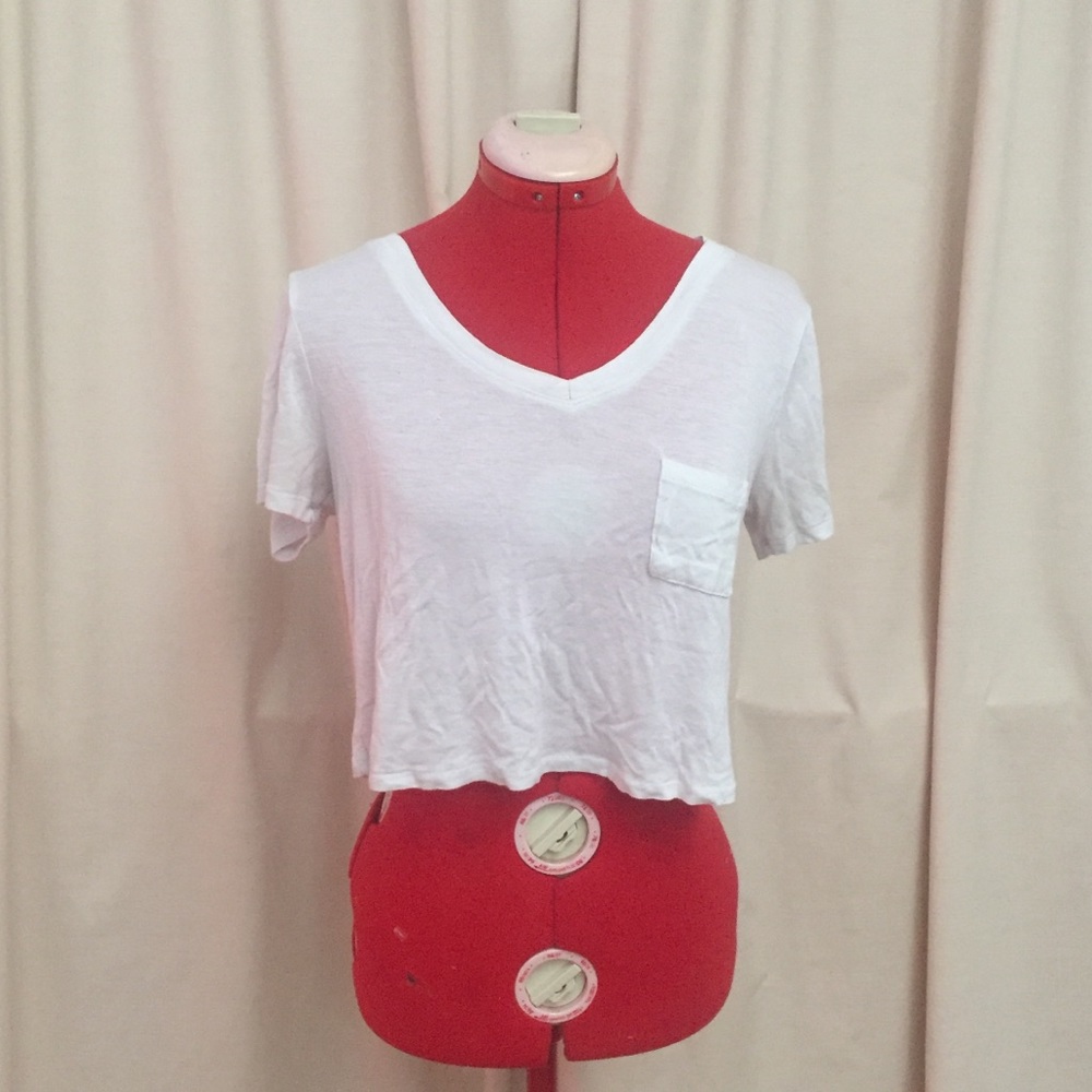 White crop top